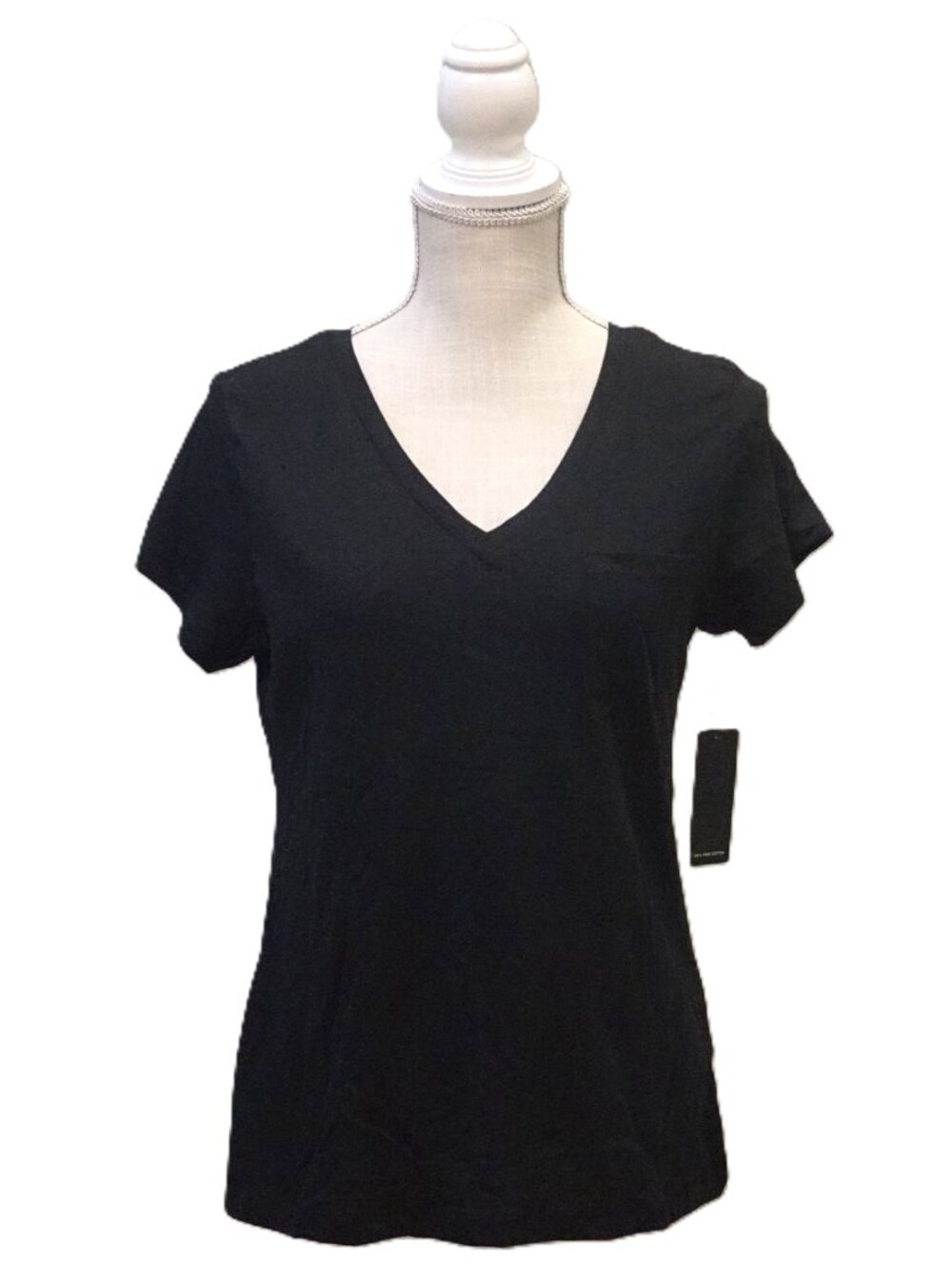 Max Studio Black Short Sleeve Tee Women’s Medium